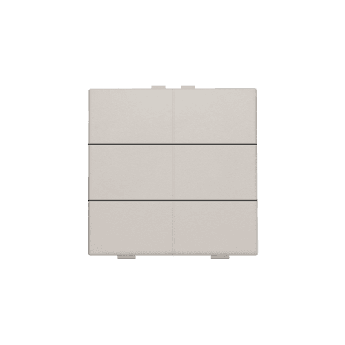 Bouton-poussoir sextuple pour Niko Home Control, couleur light grey
