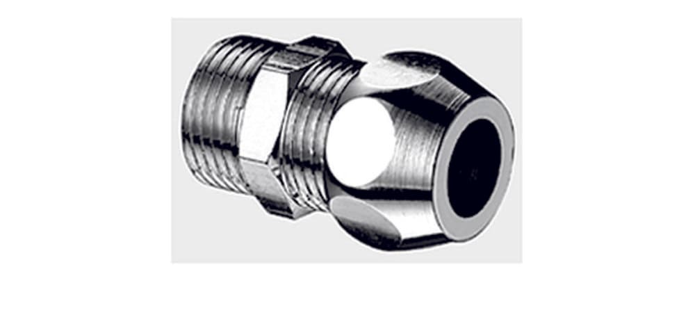Schell raccord d'alimentation avec filet extérieur droit 1/2"M x D 10 laiton