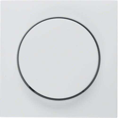 Enjoliveur avec bouton de réglage pour variateur rotatif Berker S.1 / B.3 / B.7 Blanc polaire, mat