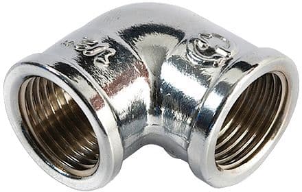 COUDE FILETE LAITON 1/2" FF CHROME
