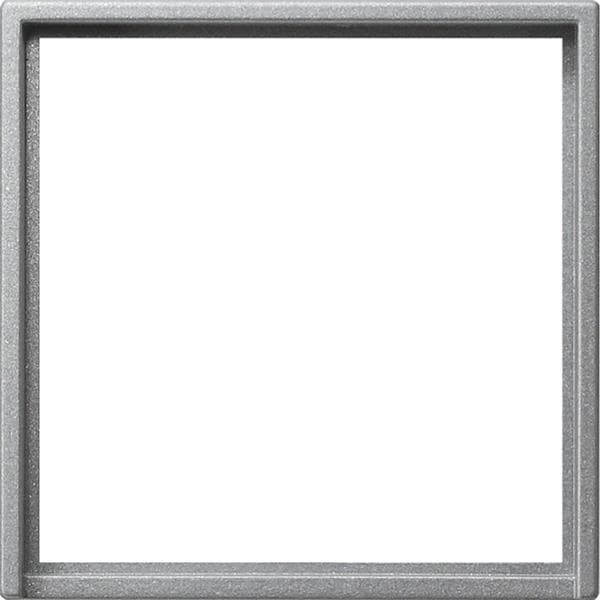 Cadre adaptateur avec découpe carrée pour appareils avec cache (50 x 50mm) teinte Alu - Ce cadre