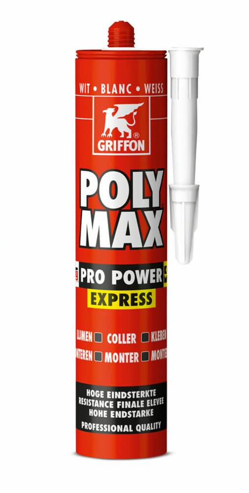 Griffon Polymax Express colle de montage universelle à base de SMP 435 g blanc