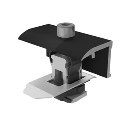 Pince d'extrémité Noire universelle pour hauteur de cadre 25 - 40mm, avec fonction clic