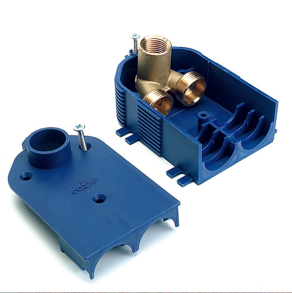 Comap boîtier double à encastrer applications sanitaires 1/2"F x 3/4"EC