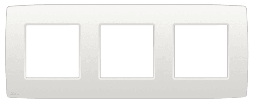 Plaque de recouvrement triple, entraxe de 71 mm, couleur Niko Original white