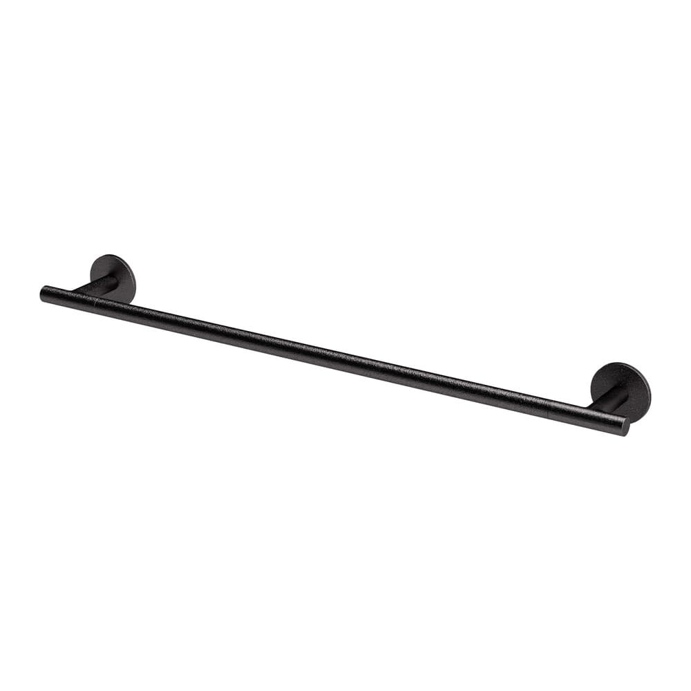 Zucchetti Pan porte-serviettes simple 600mm imprimé Noir mat gaufré