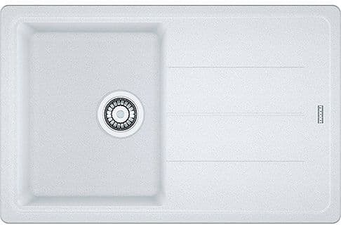 EVIER A ENCASTRER BASIS FRANKE 1 BAC+EGOUTTOIR 78X50 METAL BLANC