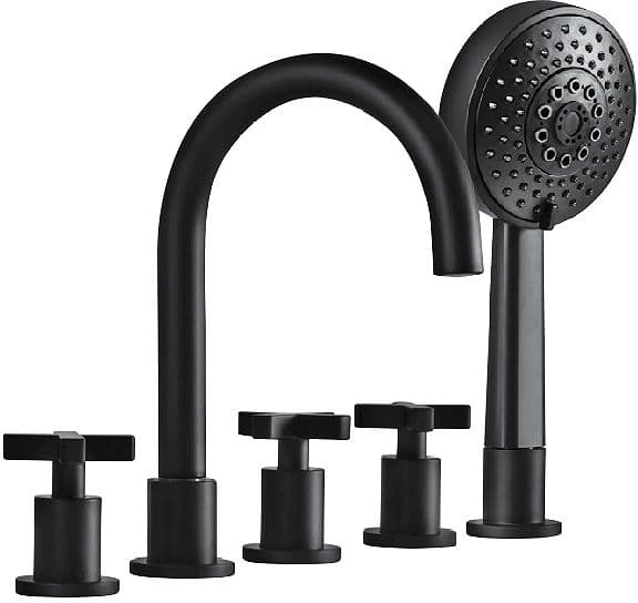 5 TROUS MELANGEUR BAIN LIRA NOBILI SAILLE 211MM NOIR MAT