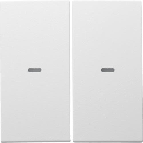 Touche double Berker monobloc S.1 / B.3 / B.7 Blanc polaire mat