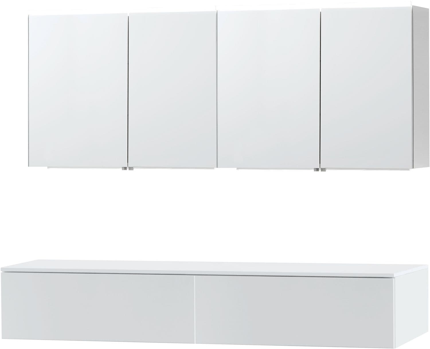 MEUBLE PURO DUO BLANC 180 1 TIROIR SOLID A POSER ARMOIRE TOILETTE