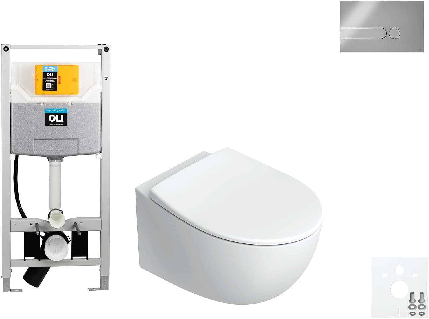 WALLFIX OLI WC SUSPENDU ITALY CATALANO IPLATE CHROME MAT