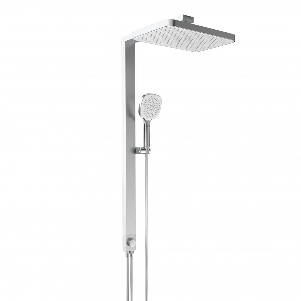 60685 LA PALMA Douche de tête-Set, chromé/blanc