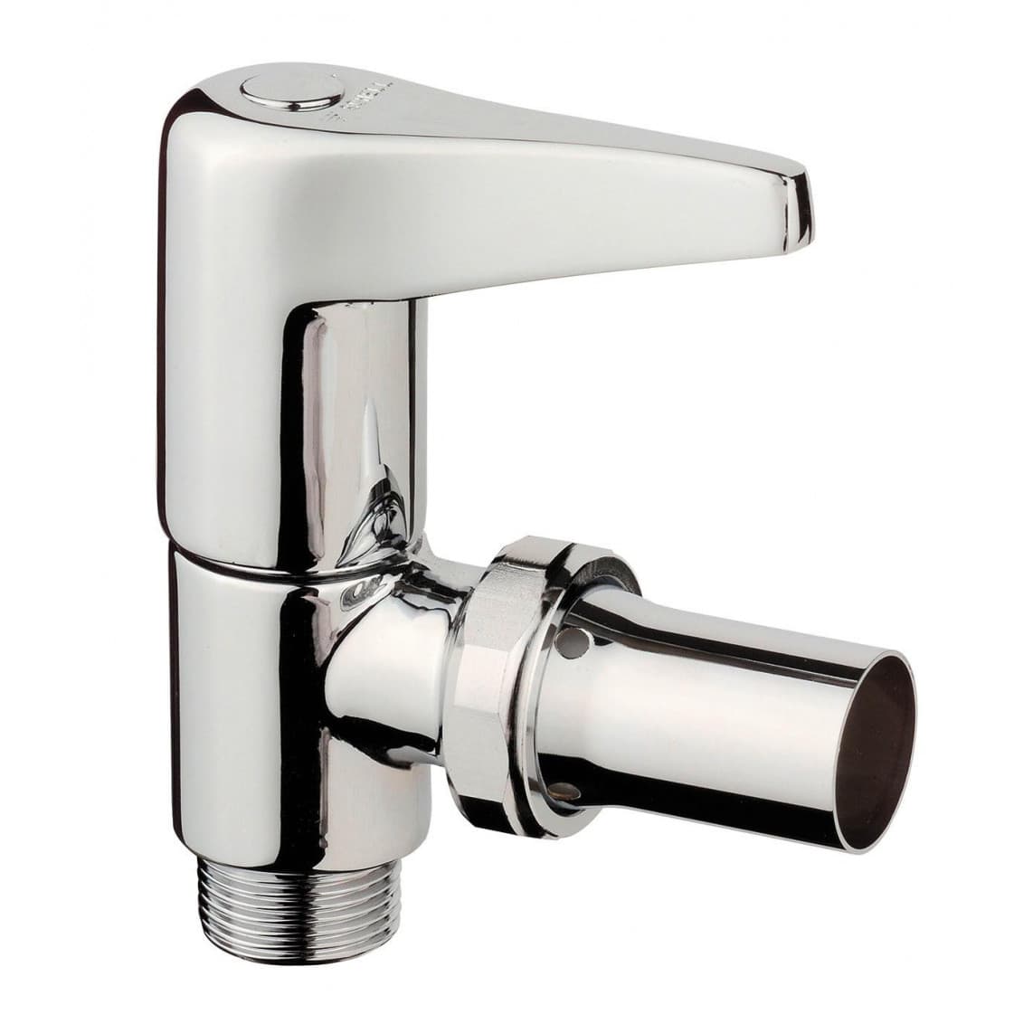 98820610 BENKISER Chasse d'eau pour WC, chromé, 3/4" x M35 x 1,5 mm x 26 mm, avec Levier