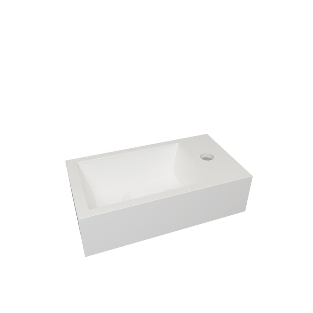 GO Van Marcke Valencia lave-mains 400 x 220 mm trou de robinet à droite