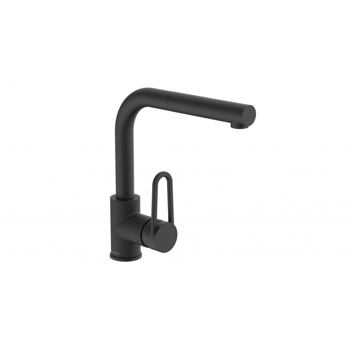26239 DESIGN RING Mitigeur évier, noir mat, avec douchette à rincer extractible