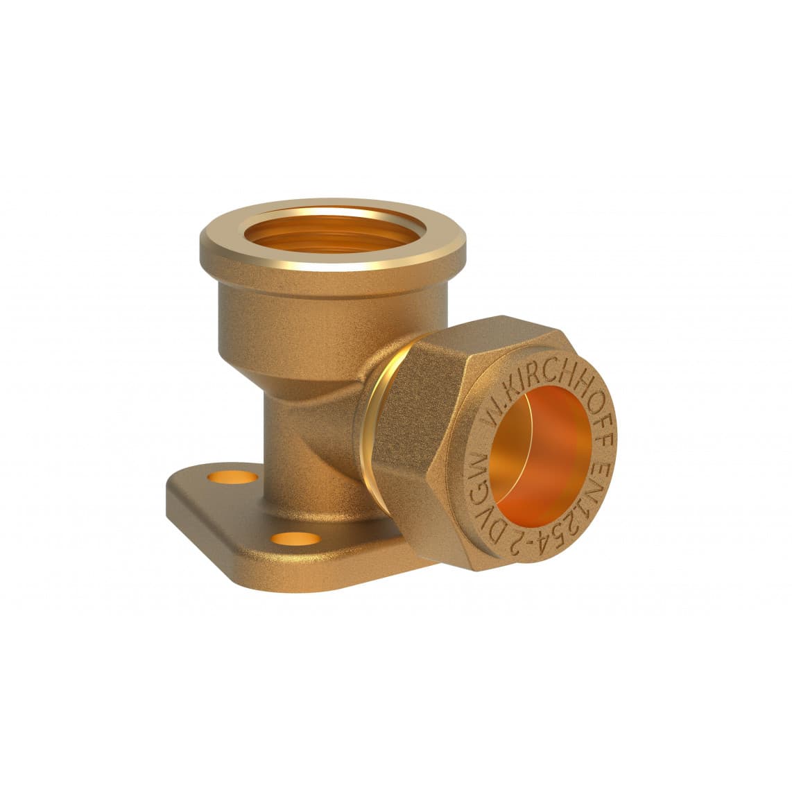 989458317 LT disque mural, vierge, 18 mm x 1/2" F, raccord à serrer pour tube en cuivre,