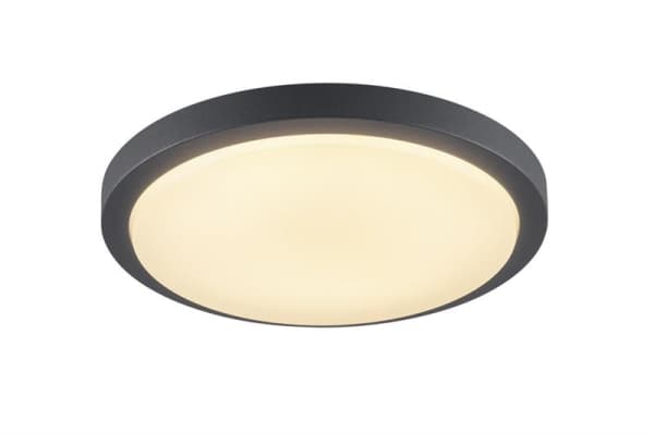 Plafonnier Ainos, Led, 3000K, rond, Anthracite, avec capteur