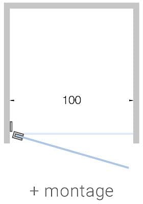 PORTE PIVOTANTE CLOSE <(><<)>100CM TIMELESS-BLANC MAT+ MONTAGE