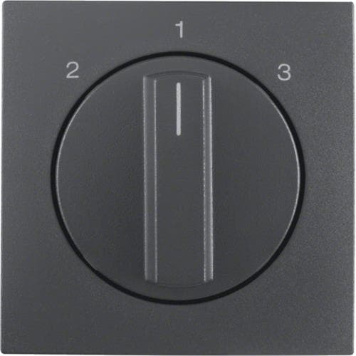 Enjoliveur avec bouton rotatif pour interrupteur 3 paliers sans position 0 S.1 / B.3 / B.7 Anthrac