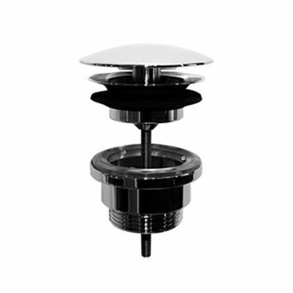 Zucchetti bouchon de vidage 1 1/4" ouvert brushed nickel