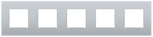 Plaque de recouvrement quintuple, entraxe de 71 mm, couleur Niko Intense sterling coated