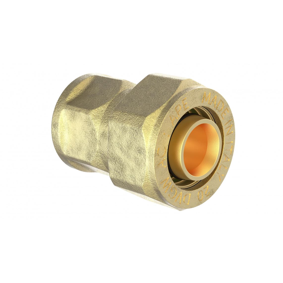 988903255 LT pièce intermédiaire, vierge, 16 mm x 3/4" F, raccord à serrer pour tube multicouche