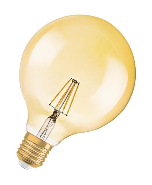 Osram Vintage 1906 Led non IC globe125 filament Gold 4W / 824 E27 410lm ultra Warm White non dimm