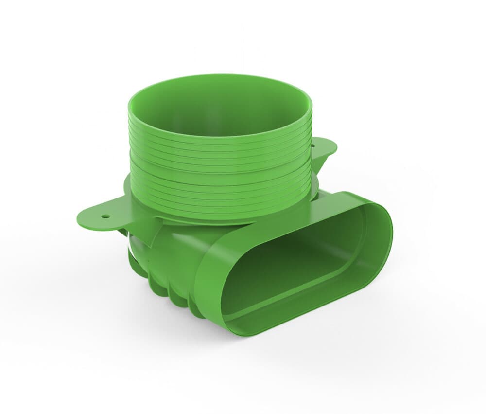Duco DucoFlex adaptateur coudé pour bouche modèle court ovale D125