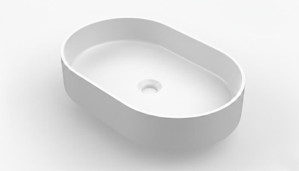 Van Marcke Nero lavabo à poser ovale blanc mat