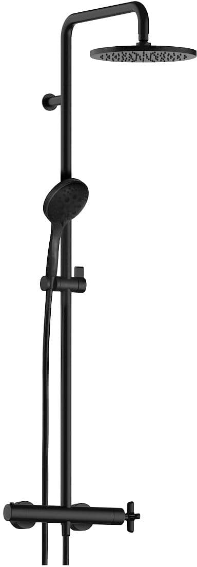 COLONNE DE DOUCHE +THERMOSTAT ICONA CLASSIC FANTINI 24CM NOIR MAT