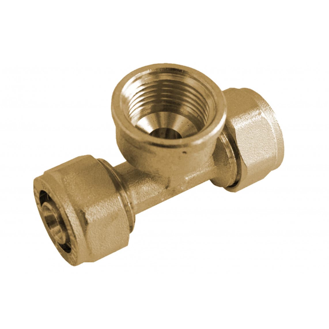 988912555 LT pièce en T, vierge, 26 mm x 3/4" F x 26 mm, raccord à serrer pour tube multicouche