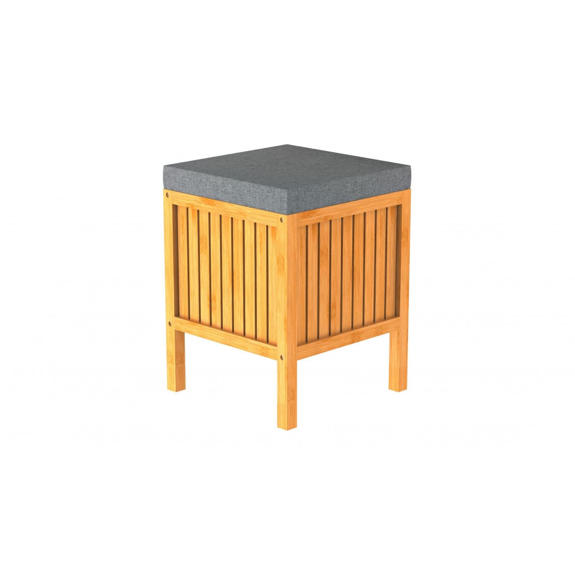 BMBA02-WKBH Bambou Panier à linge avec coussin