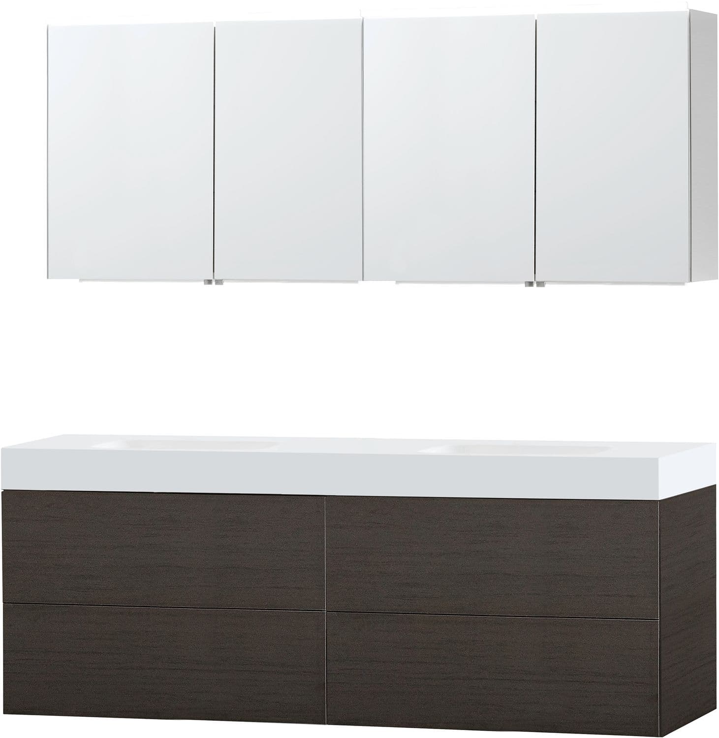 MEUBLE PURO DUO WENGE 180 SOLID PURO ARMOIRE TOILLETTE