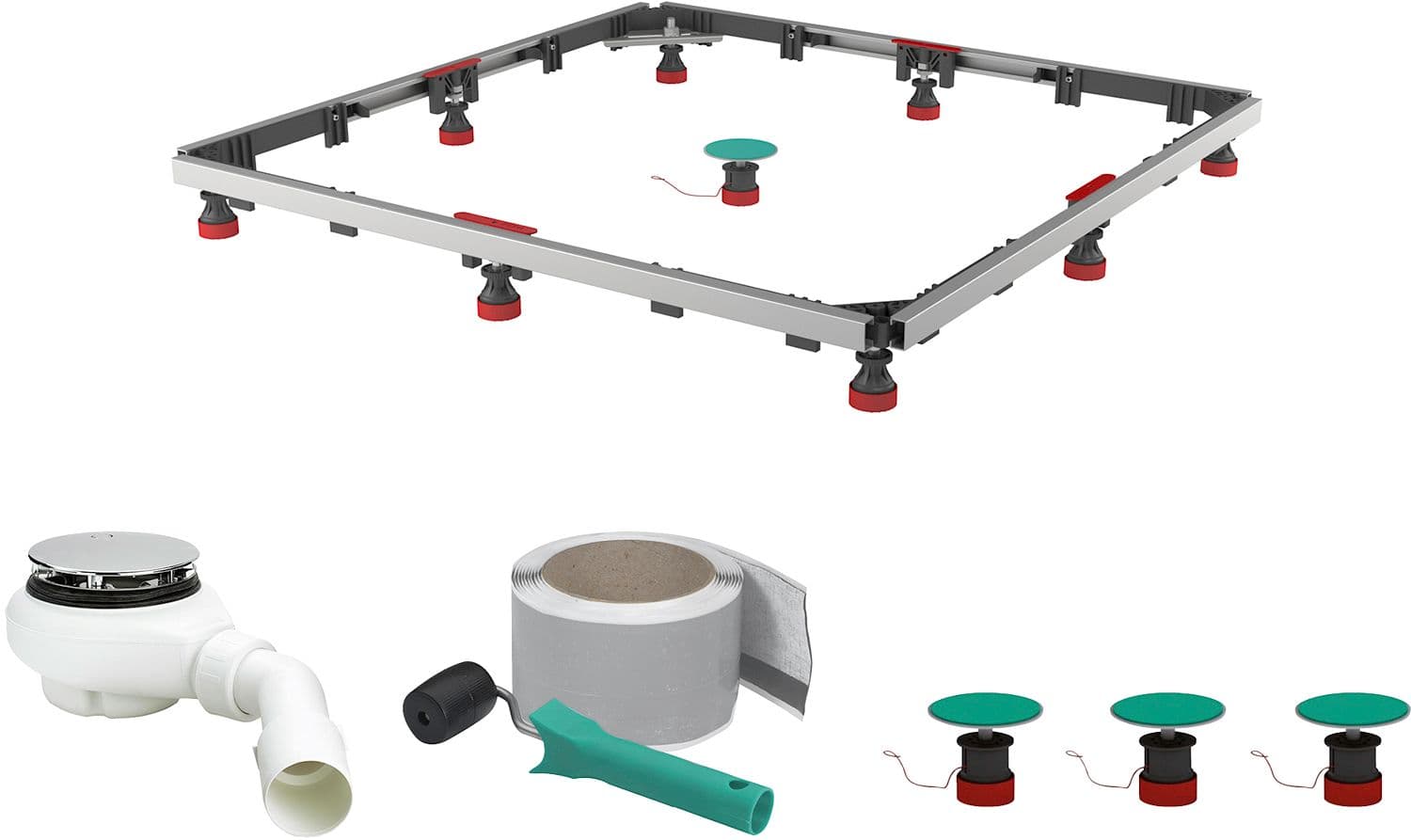 SET DE MONTAGE POUR DOUCHE MEPA MAX.120x120 8CM 38L/MIN