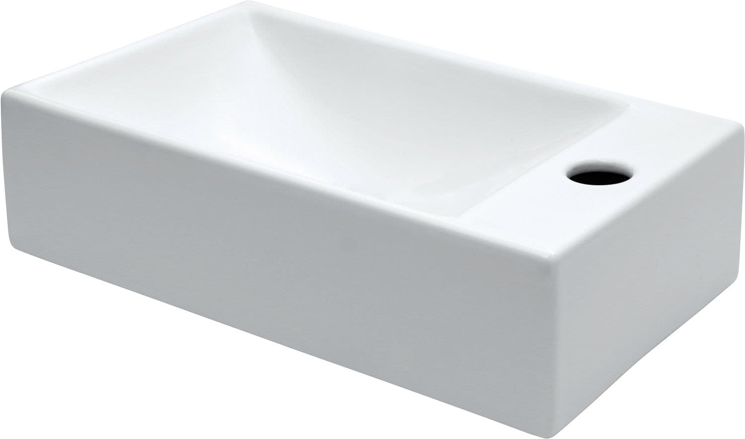 LAVE-MAINS PREMIUM 40 CATALANO CATAGLAZE+ 40X23CM +TROU ROBINET BLANC MAT