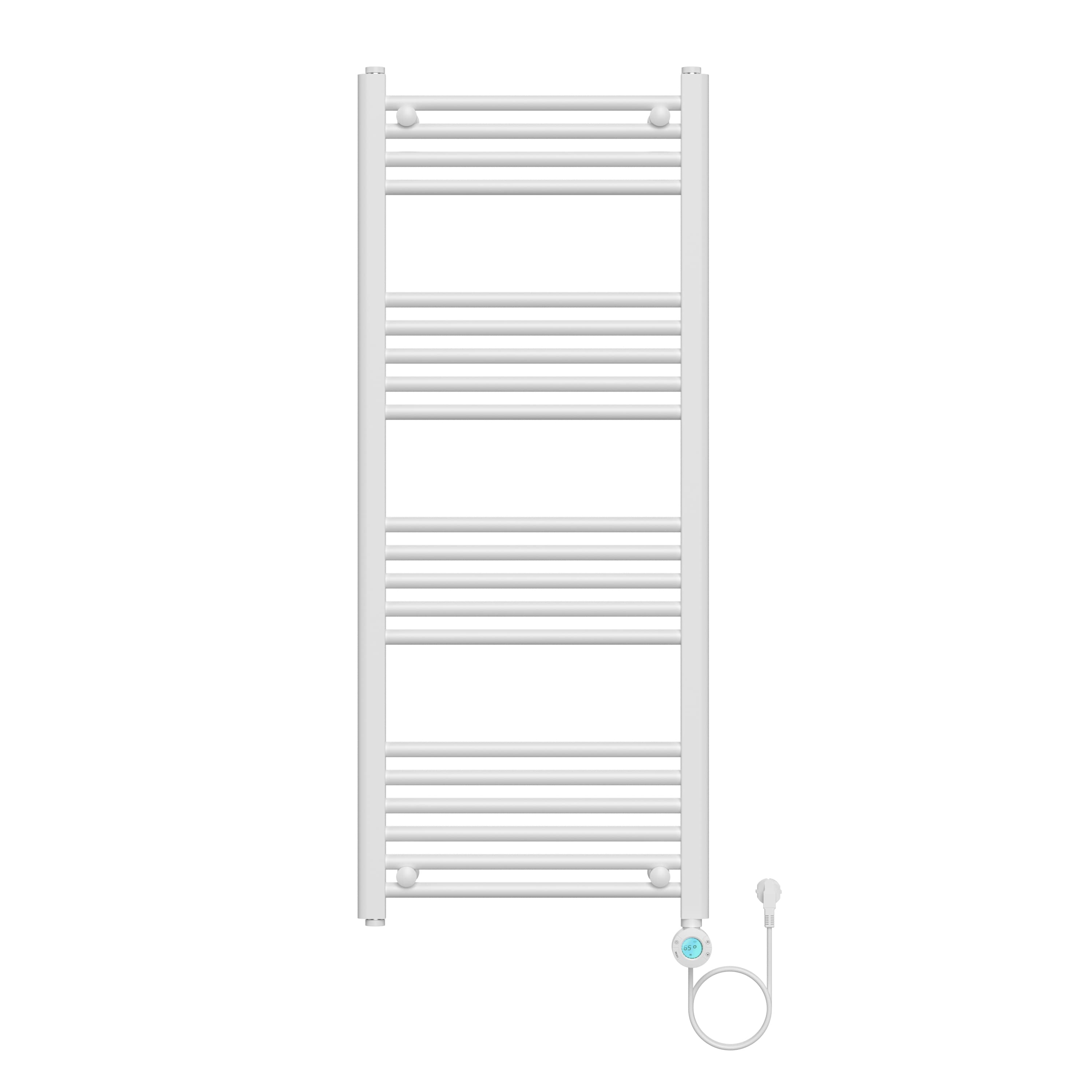 BELRAD SÈCHE-SERVIETTES ÉLECTRIQUE – AVEC THERMOSTAT NUMÉRIQUE PROGRAMMABLE – SMART WIFI - RACCORD À DROITE – 700W – 1200X500 MM – BLANC BRILLANT