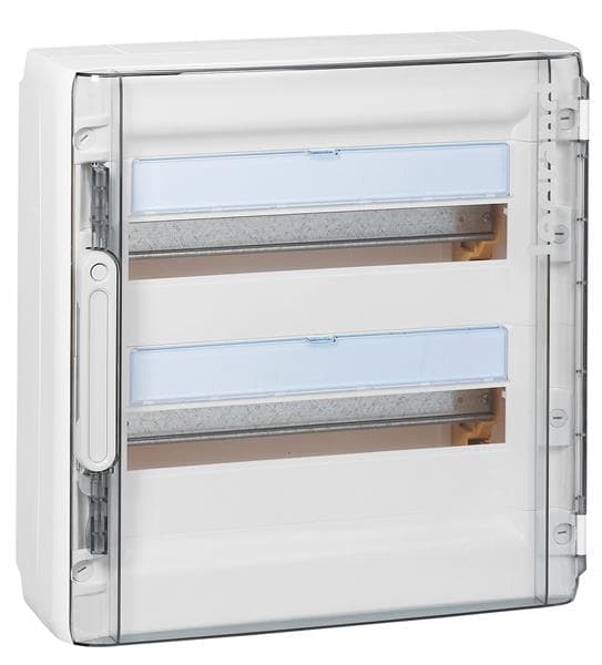 Coffret en saillie 2 rangées - 36 modules porte transparente - XL³ 125 IP40 IK09