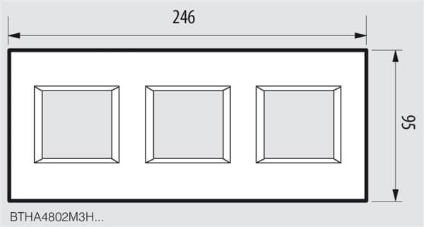 Axolute - plaque horizontal 3 x 2 modules kristall