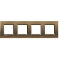 LivingLight - plaque rectangulaire 4 x 2 modules 71mm Bronze
