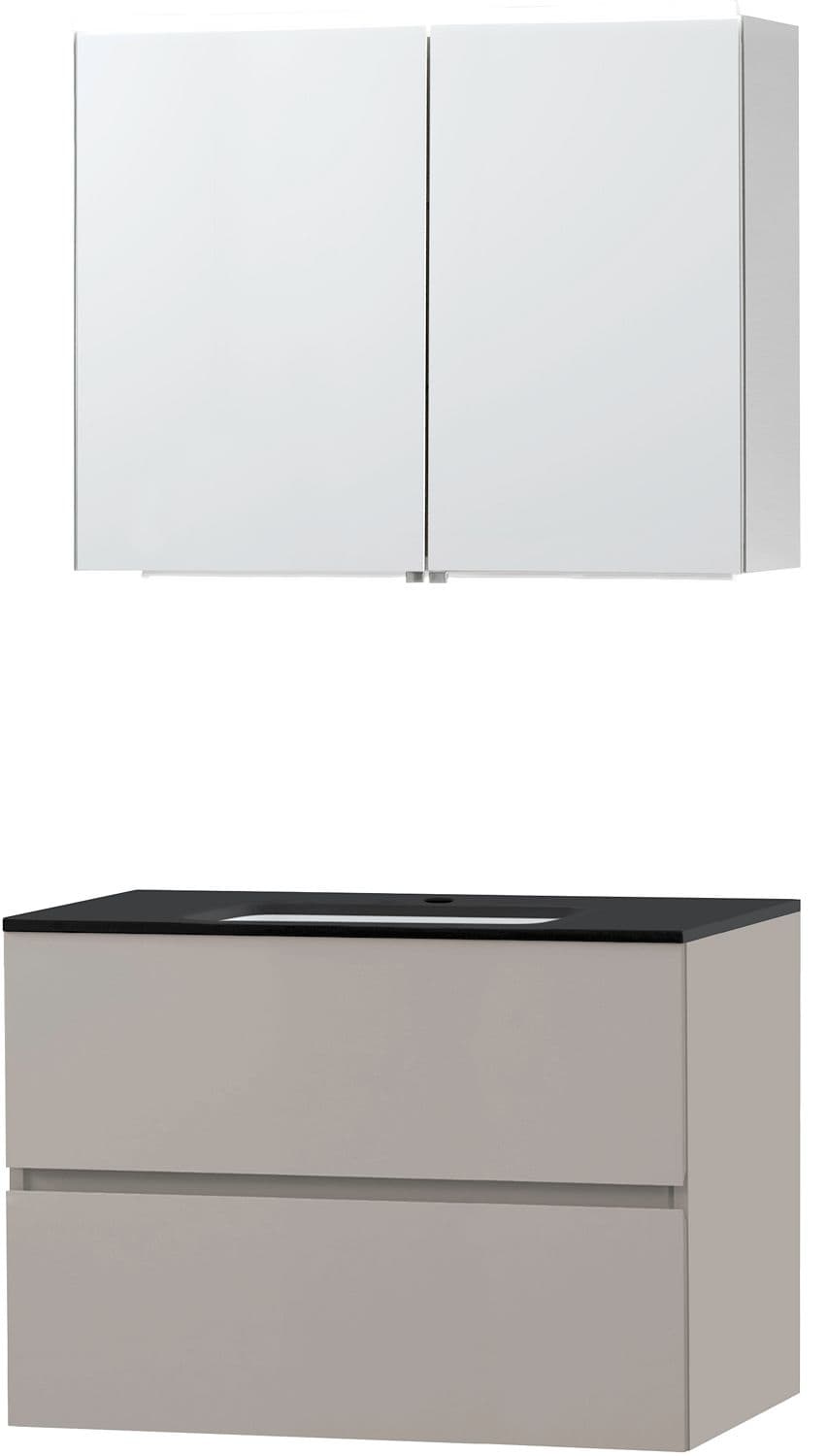 MEUBLE MOLTO POUDRE GRIS 90 BLEU BELGE ARMOIRE TOILETTE
