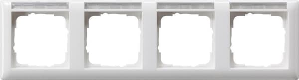 Cadre de finition Gira standard 55 avec zone d'inscription Blanc brillant
