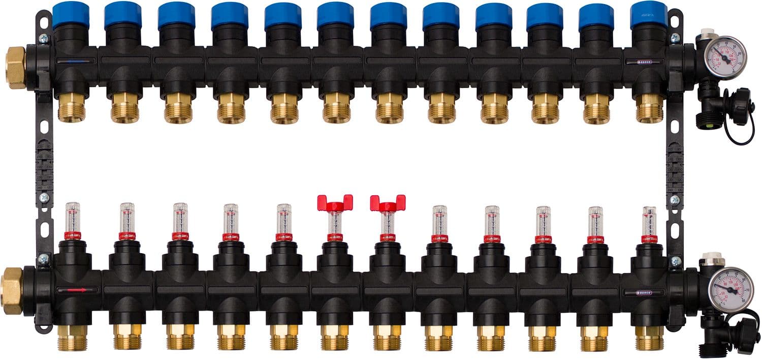 COLLECTEUR COMPOSITE CH. SOL HENCO 4/4"-12X3/4"EK (DEBIMET/THERMOMET/PURGE/PURGUER D'AIR)