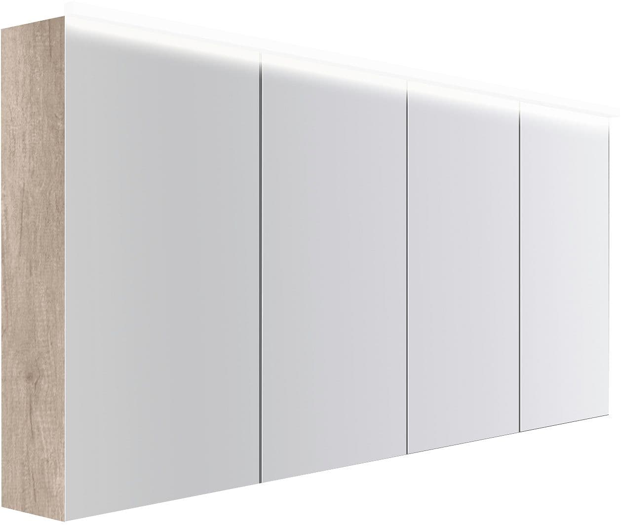 ARMOIRE TOILETTE COFFEE 4 PORTES 1800MM 4250K CHENE DECOR FLANELLE
