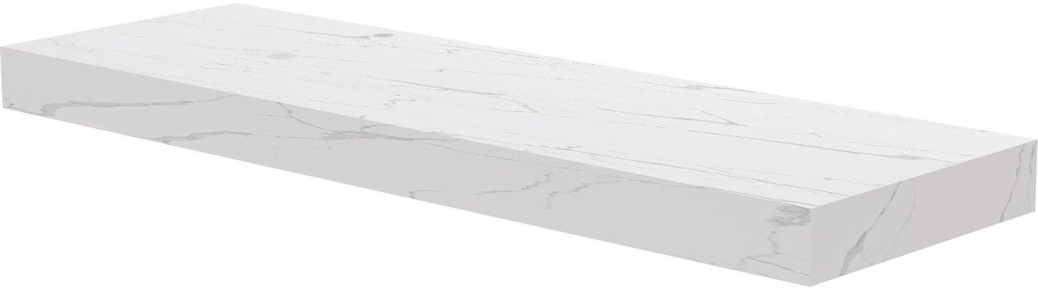 TABLET MARBRE CERAMIQUE PURO L160 H10 1VIDAGE/TROU ROBINET GAUCHE WHITE CALACATTA