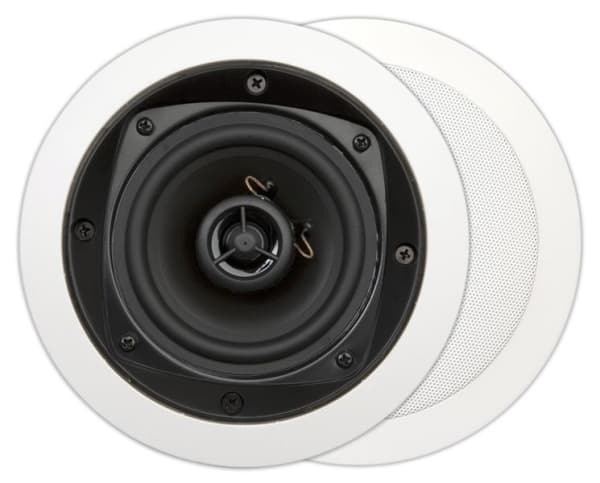 Mdc401, basic, haut-parleur encastrable 2 voies, rond, 60W, Blanc (2 pièces)