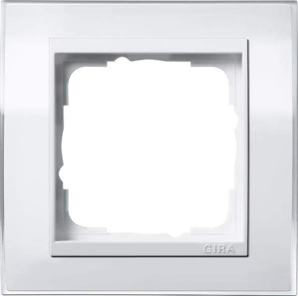 Cadres de finition Gira Event Clear Blanc avec cadre intermédiaire Blanc brillant Blanc avec