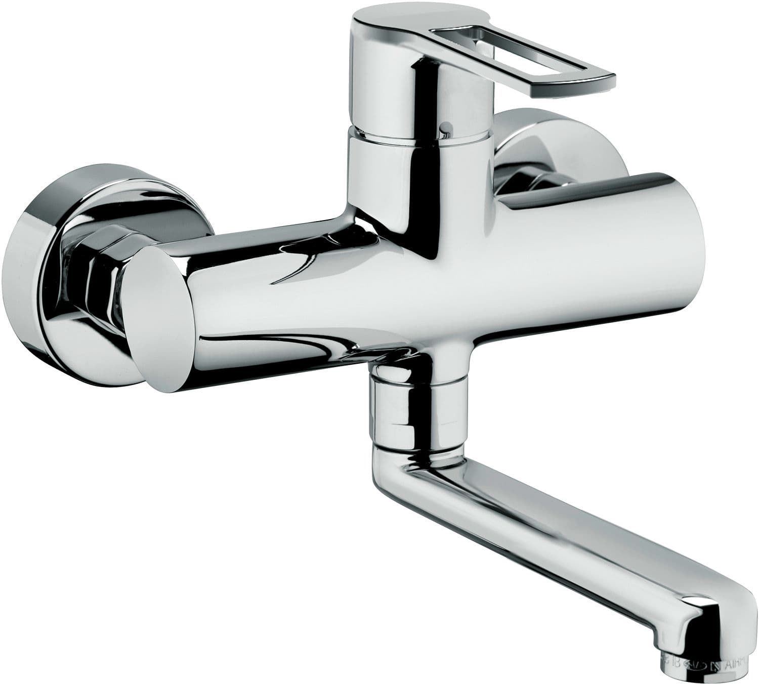 MITIGEUR MURAL EKO BEC EN-DESSOUS 15CM CHROME