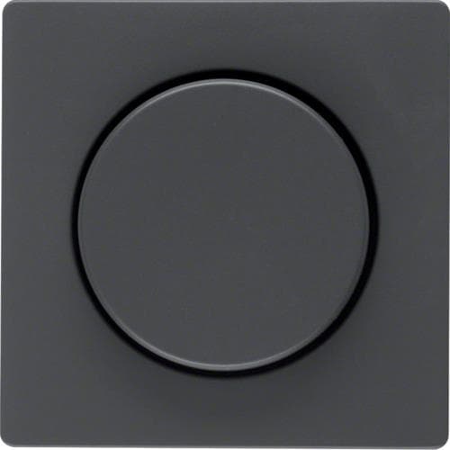 Enjoliveur avec bouton de réglage du variateur rotati Berker Q.1 / Q.3 Anthracite, Velours