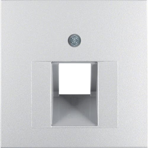 Enjoliveur pour prise informatique simple Berker S.1 / B.3 / B.7 Alu, mat