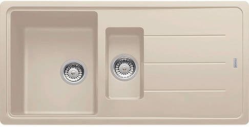 EVIER A ENCASTRER BASIS FRANKE 1,5 BAC+EGOUTTOIR 97X50 CHAMPAGNE